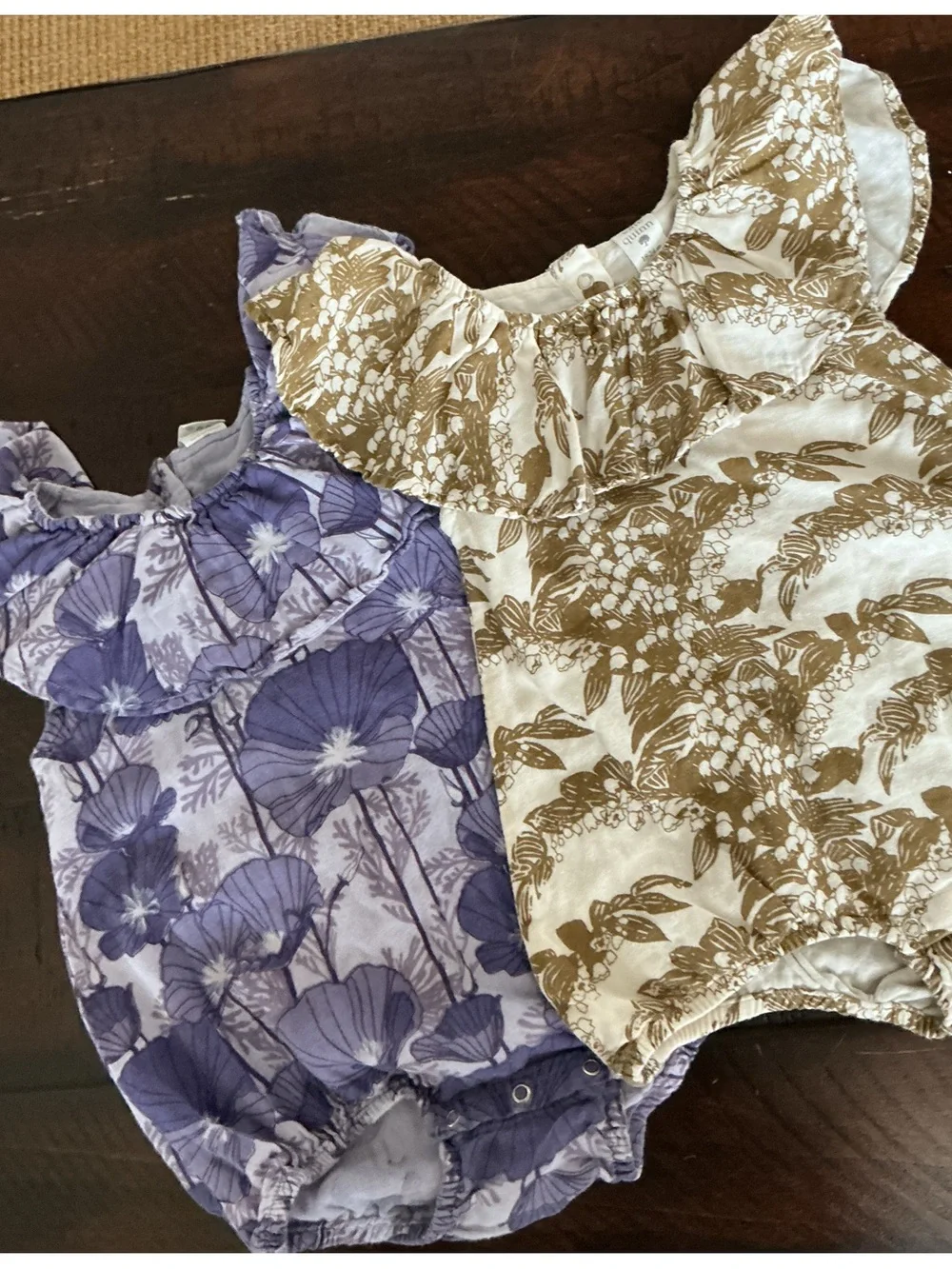 Kate Quinn Bundle of Two Organic Cotton Floral Rompers  Size 18-24M